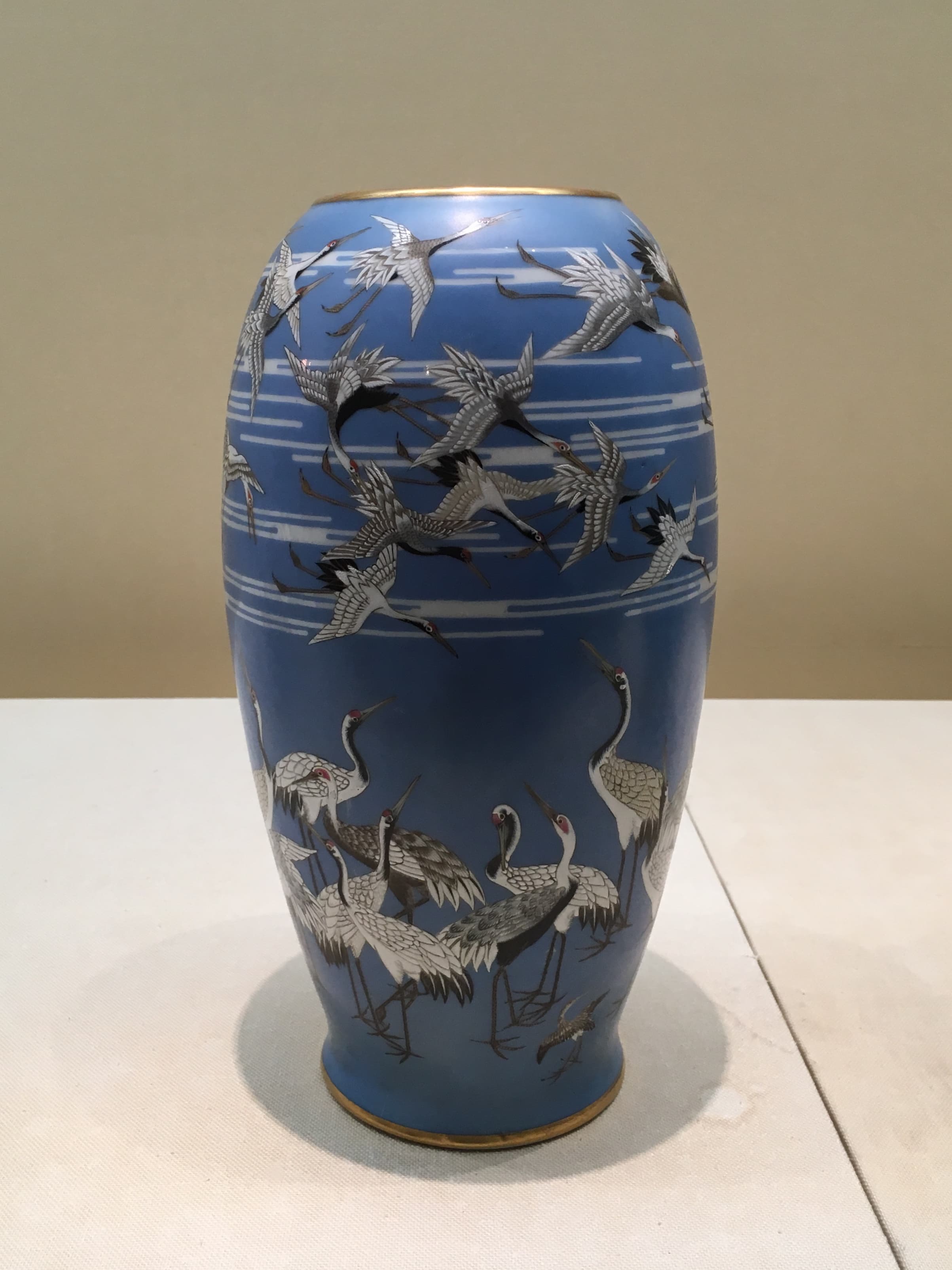 Glazed Blue Pottery Vase
